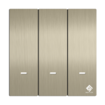 3Gang Smart Wifi Switch - Champagne Gold