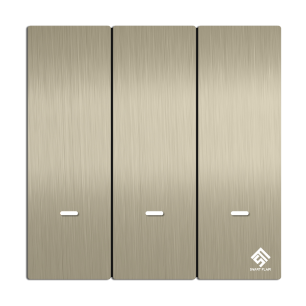 3Gang Smart Wifi Switch - Champagne Gold