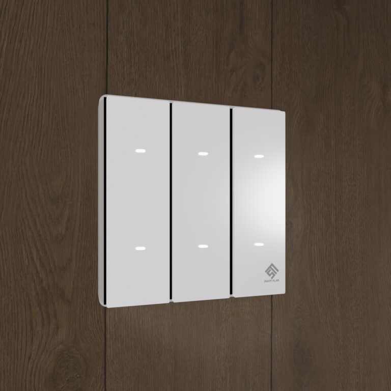 6Gang Touch Switch - Pearlescent White