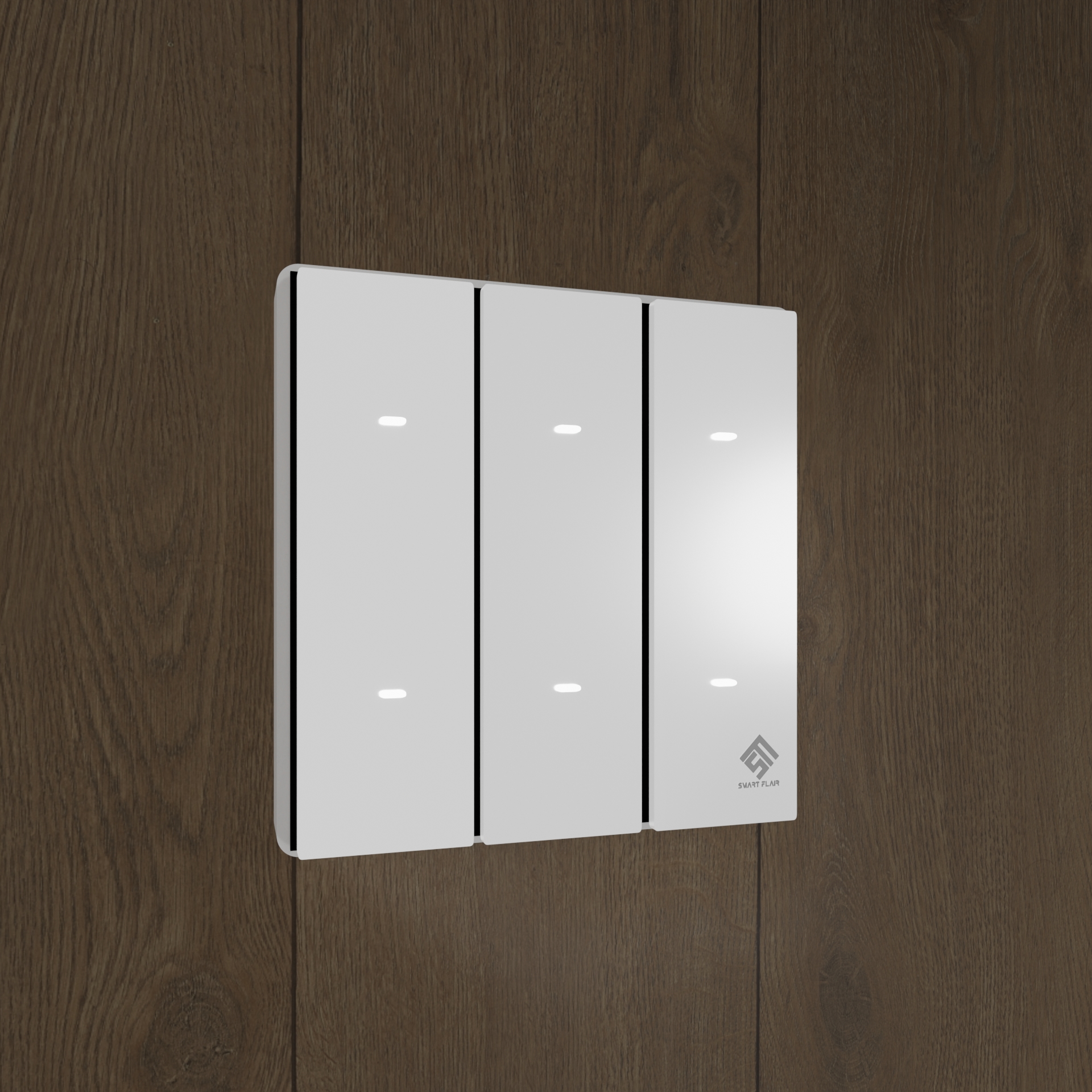 LEFTSIDE6.jpg 6Gang Touch Switch - Pearlescent White