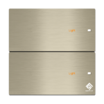 2Gang Touch Smart Switch Champagne Gold - Image 2