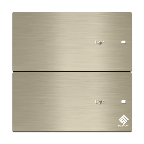 2Gang Touch Smart Switch Champagne Gold