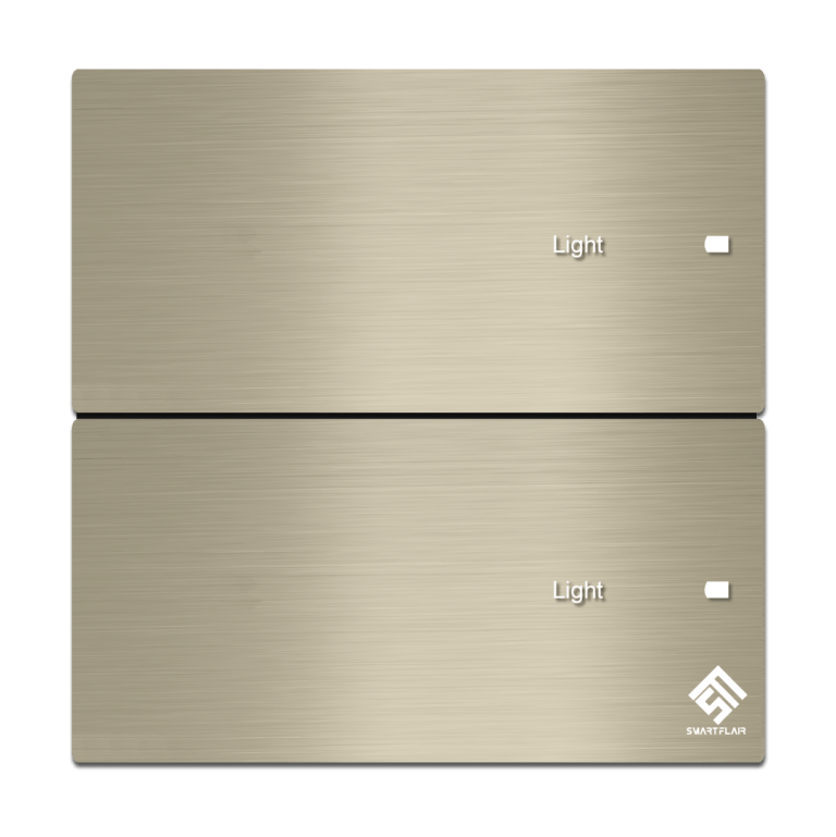 2Gang Touch Smart Switch Champagne Gold