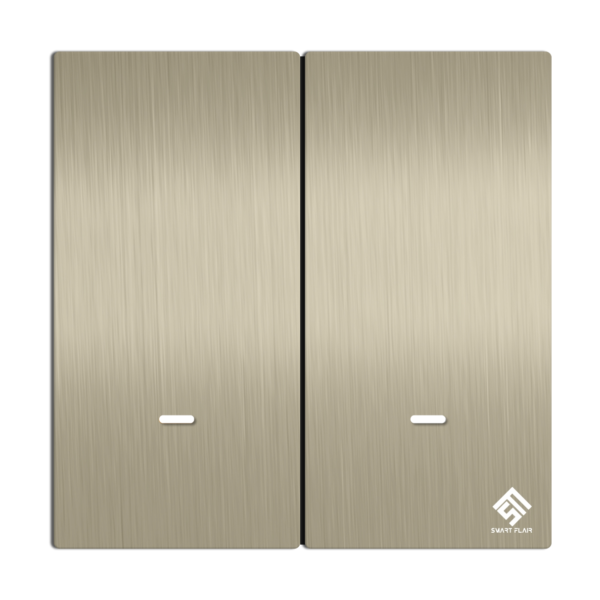 2Gang WIFI Switch - Champagne Gold