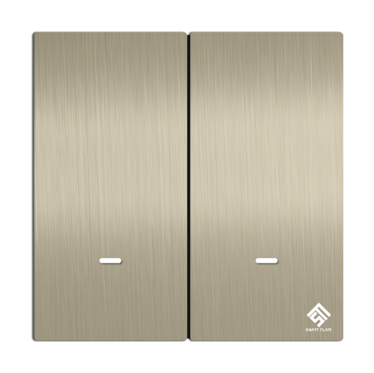 2Gang WIFI Switch - Champagne Gold