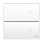 2Gang Smart Light Switch Pearlescent White