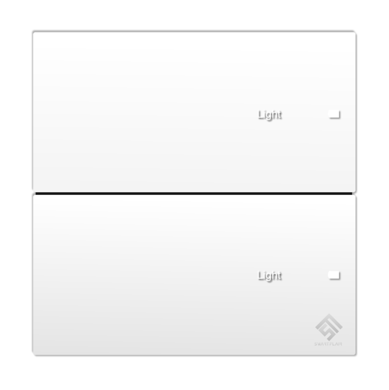 2Gang Smart Light Switch Pearlescent White