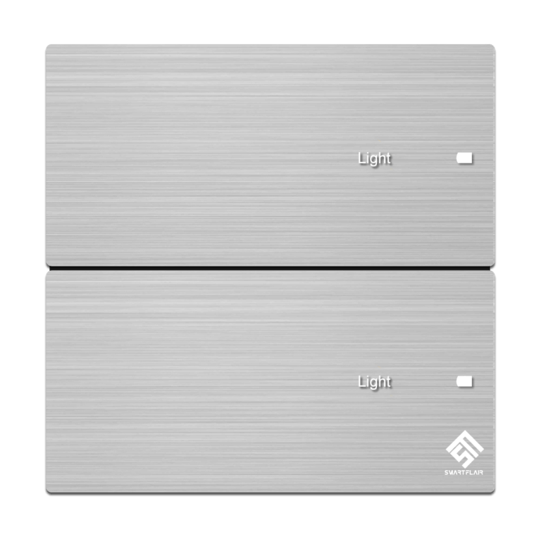 2Gang Touch Switch - Metallic Silver