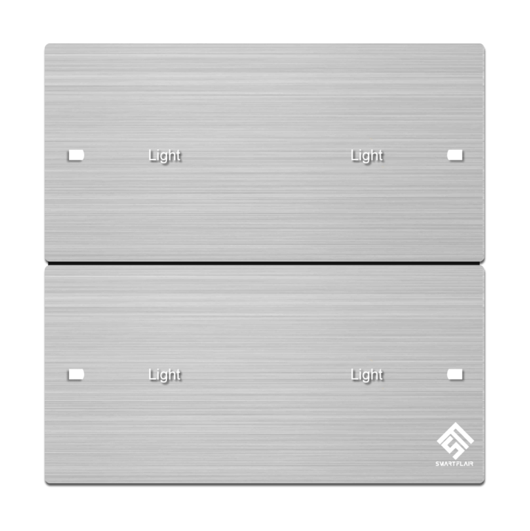 Four-Gang Touch Switch - Metallic Silver