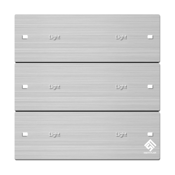 6Gang Light Switch - Metallic Silver