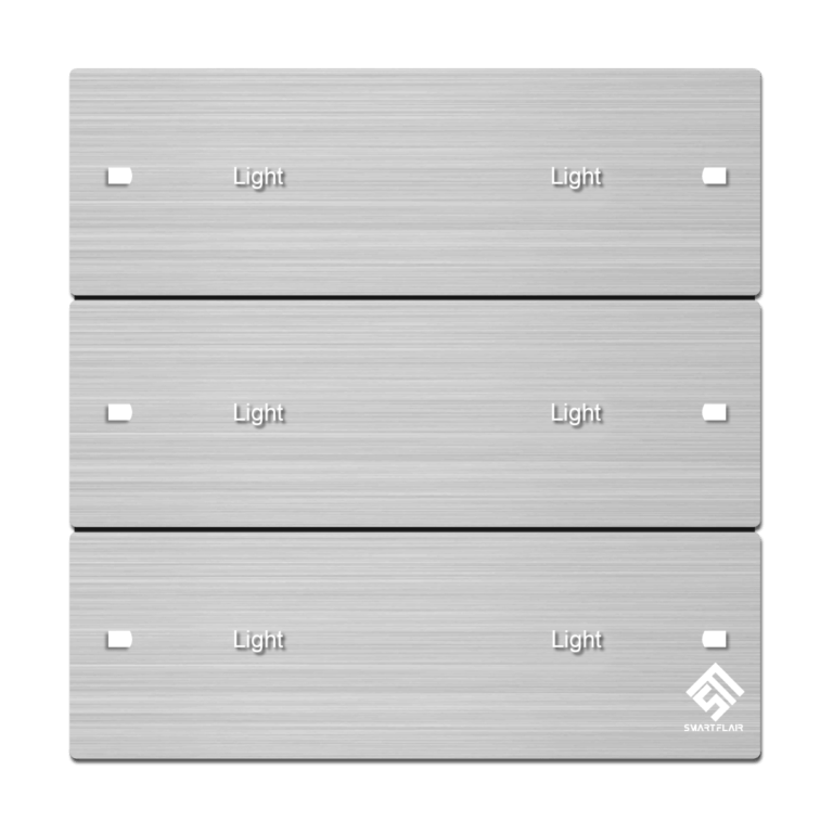 6Gang Light Switch - Metallic Silver