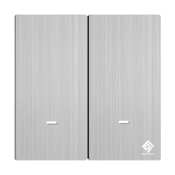 2Gang Smart Switch - Metallic Silver