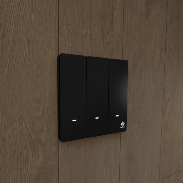 3Gang Light Switch - Pearlescent Black