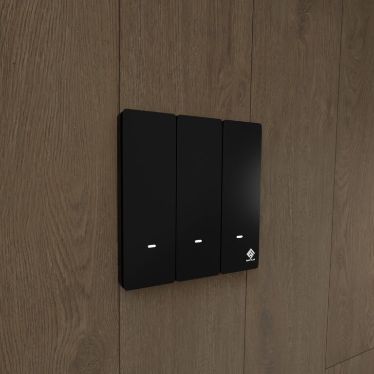 3Gang Light Switch - Pearlescent Black