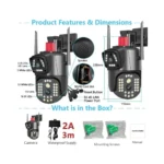 4MP V380 Dual Lens WIFI CCTV Camera