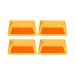 Milisten 4Pcs Yellow Road Reflectors Plastic Ramp - Image 2