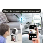 1080P Smart Screen Home Security CCTV Indoor Camera, Nightvision, Motion Detection, Video Call - White