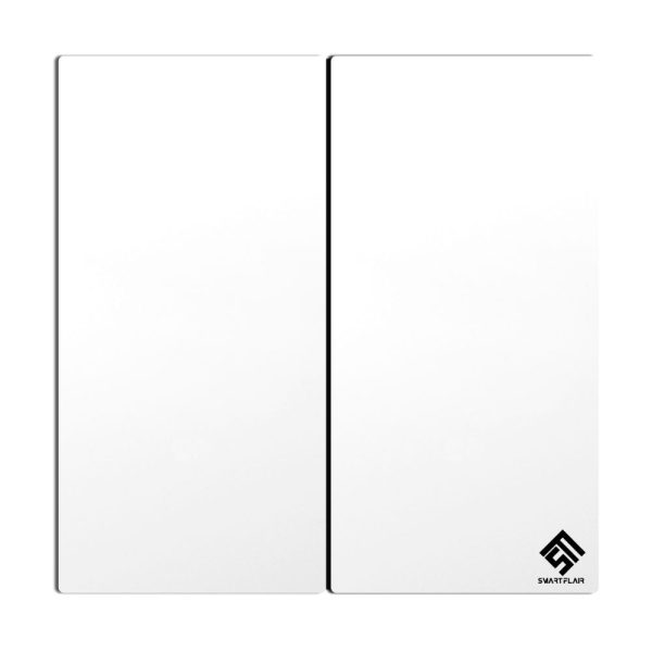 2 Gang 2 Way Mechanical Switch Pearlescent White