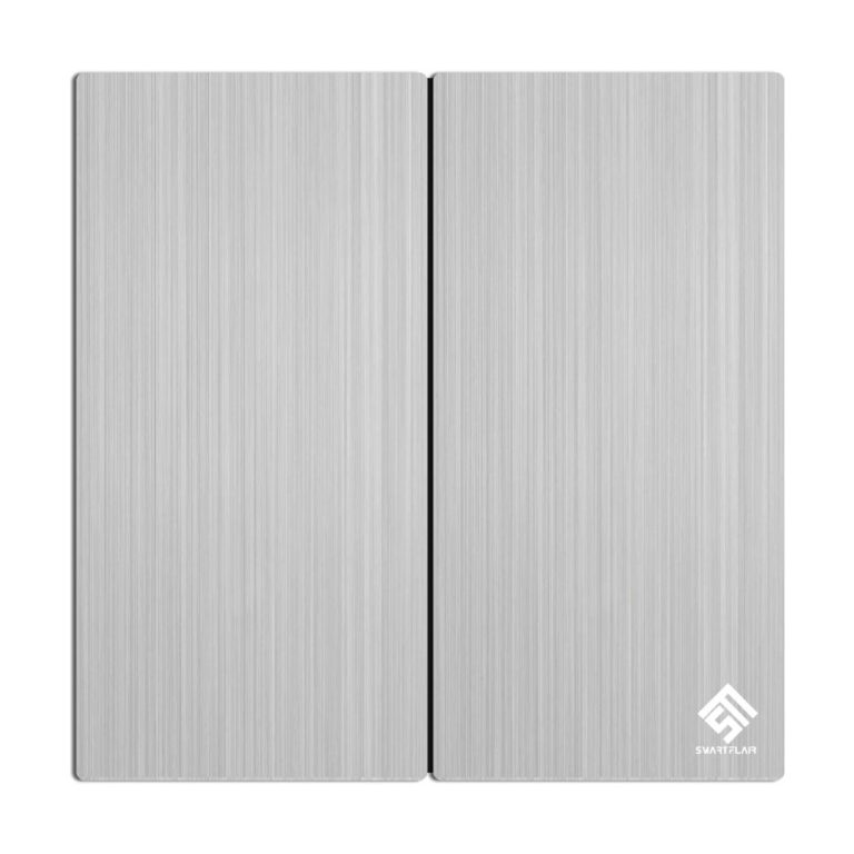 2 Gang 2 Way Mechanical Switch Metallic Silver