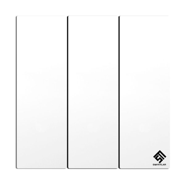 3 Gang 1 Way Mechanical Switch Pearlescent White