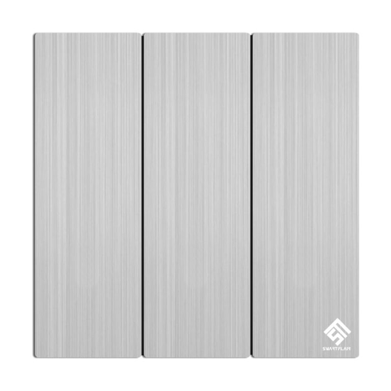 3Gang 1 Way Mechanical Switch – Metallic Silver