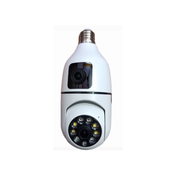 Dual-Lens Smart Bulb Security Camera