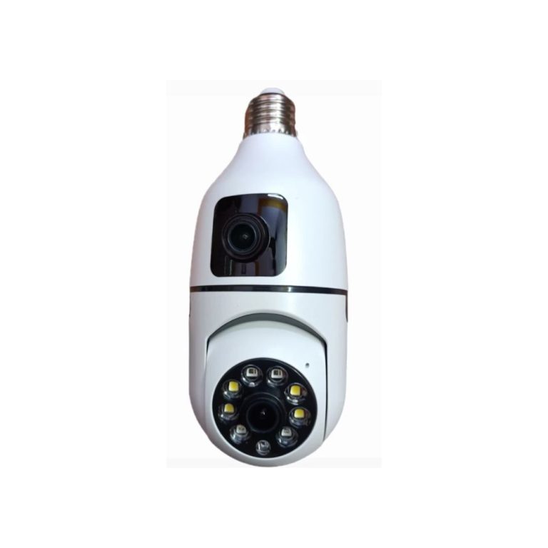 Dual-Lens Smart Bulb Security Camera