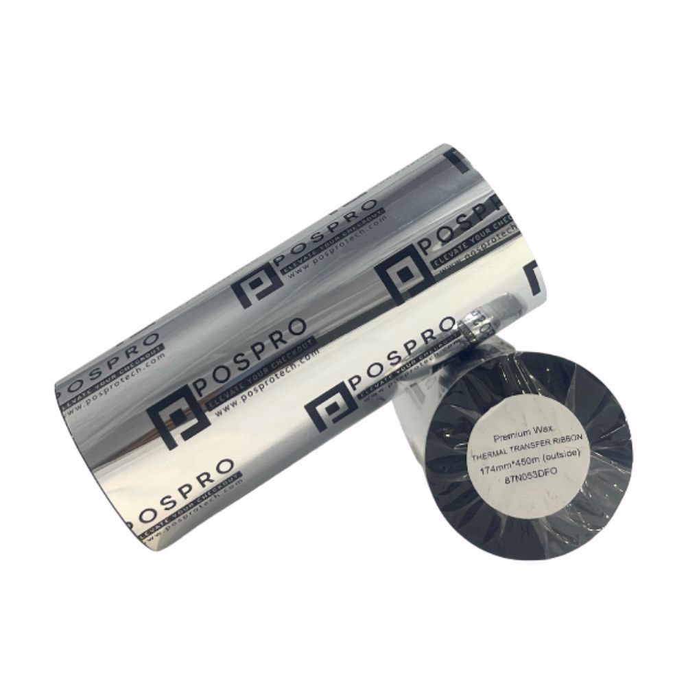 Pospro Premium Wax Ribbon (174mm x 450meter) Pospro Premium Wax Ribbon (174mm x 450meter)