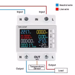 Tuya WiFi 8-in-1 Smart Power Meter | 63A Voltage Protector with App Control