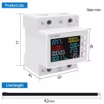Tuya WiFi 8-in-1 Smart Power Meter | 63A Voltage Protector with App Control