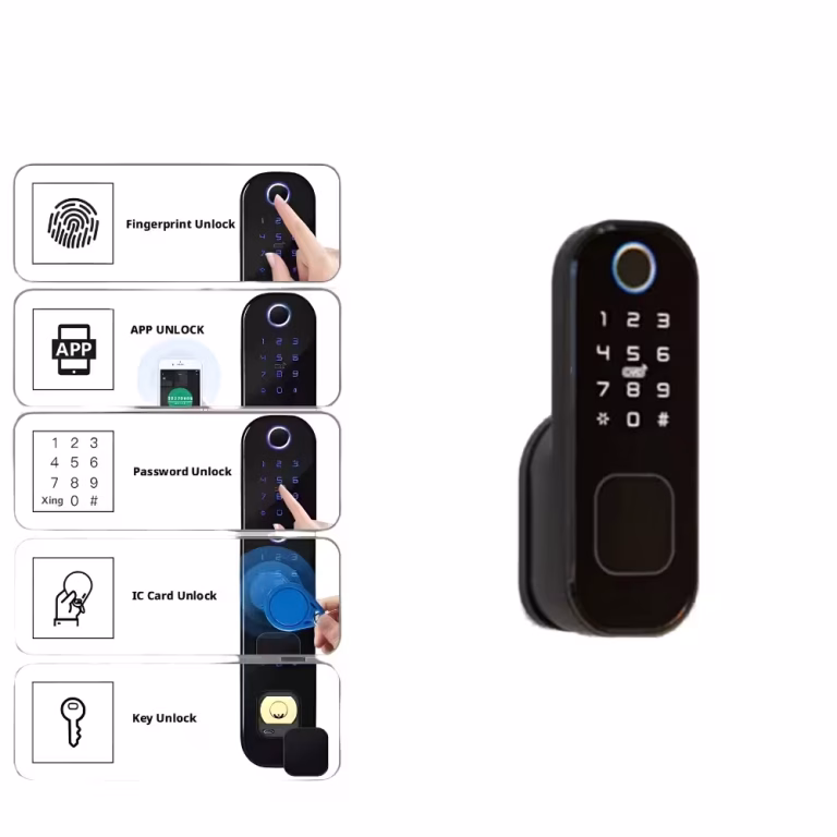 Smart Biometric Fingerprint Digital Door Lock with Camera & Keypad