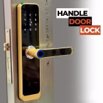 Smart Handle Door Lock with Fingerprint & Touch Keypad