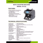 CX-111 Double Pocket Note Counting Machine With Fake Note Detection