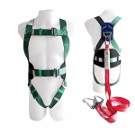 Full Body Safety Harness with Shock Absorbing Lanyard