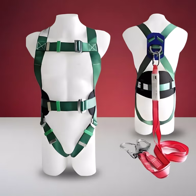Full Body Safety Harness with Shock Absorbing Lanyard