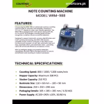 WRM-988 Single Pocket Note Counting Machine With Fake Note Detection