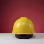 Yellow Safety Helmet with Adjustable Ratchet
