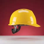 Yellow Safety Helmet with Adjustable Ratchet