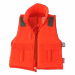 Orange Life Jacket Vest with Hood